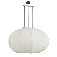 Pego Hanglamp - H94 x Ø83 cm - Linnen - Off-white