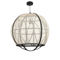 Pella Hanglamp - H50 x Ø51 cm - Linnen - Off-white