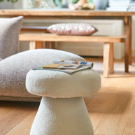 Poef Paddenstoel - H46 x Ø49 cm - Off White