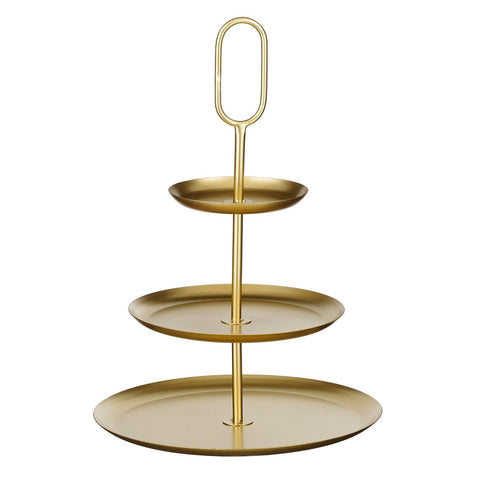 Rama Etagere 3 Laags - L38 x B38 x H55 cm - Metaal - Goud