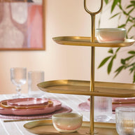Rama Etagere 3 Laags - L48 x B20 x H55 cm - Metaal - Goud