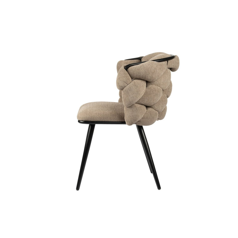 Rockchair bruin gevlochten stoel (set van 2)