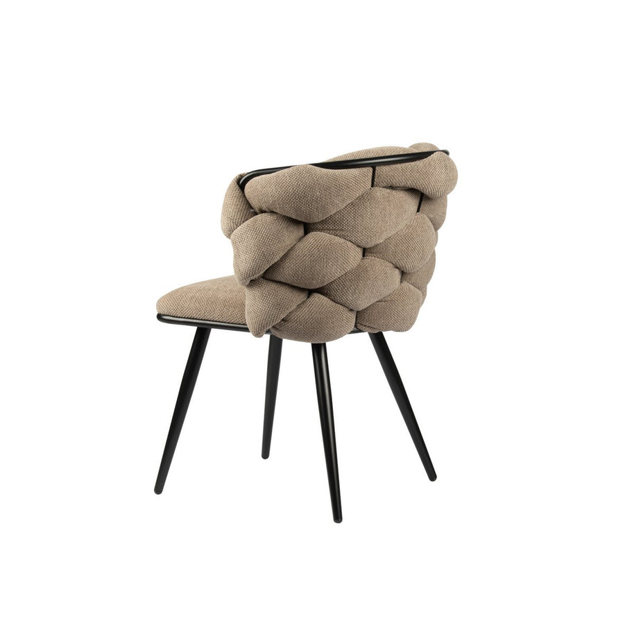 Rockchair bruin gevlochten stoel (set van 2)