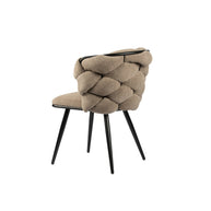 Rockchair bruin gevlochten stoel (set van 2)