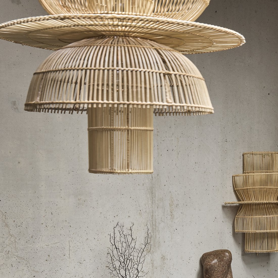 Saturn rotan chique hanglamp