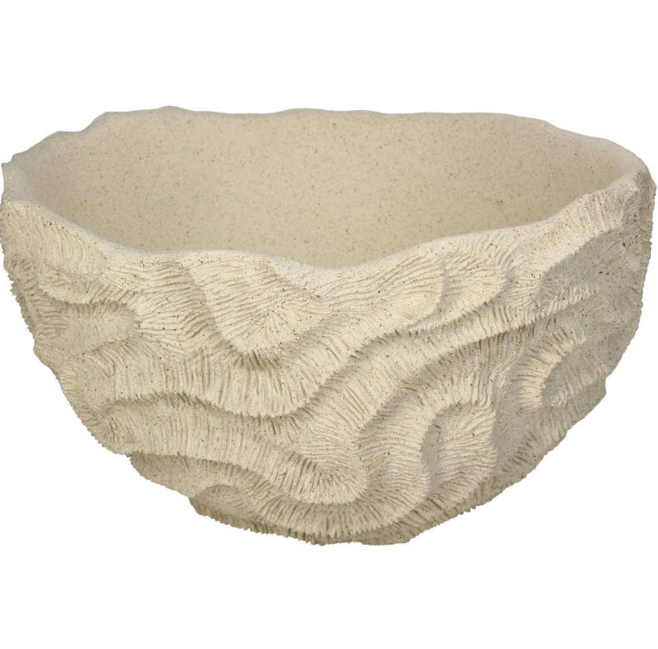 Schaal Koraal – Polyresin – Zand (36 × 35,5 × 21,3 cm)