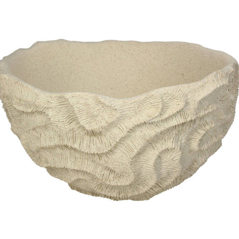 Schaal Koraal – Polyresin – Zand (36 × 35,5 × 21,3 cm)