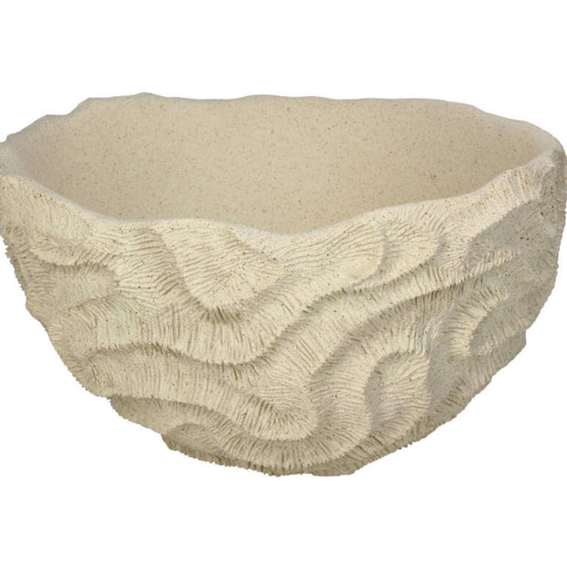 Schaal Koraal – Polyresin – Zand (36 × 35,5 × 21,3 cm)