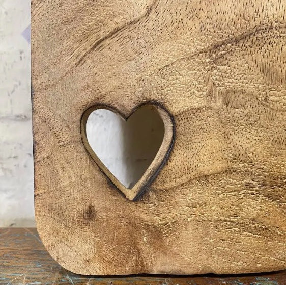 Serveerplank Heart mangohout 50 cm
