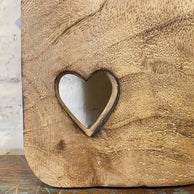 Serveerplank Heart mangohout 50 cm