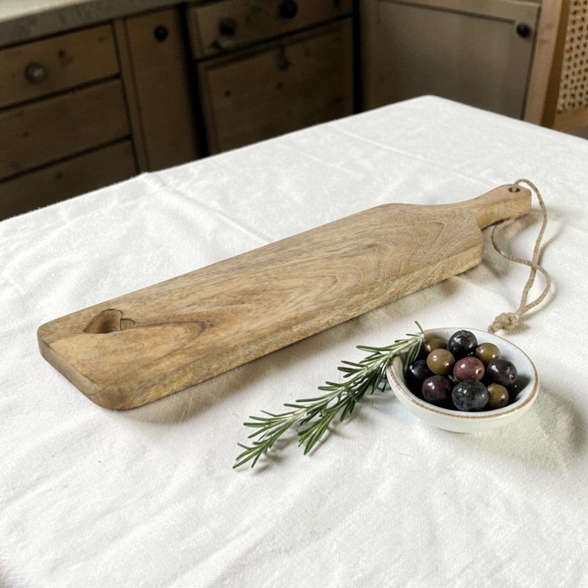 Serveerplank Heart mangohout 50 cm