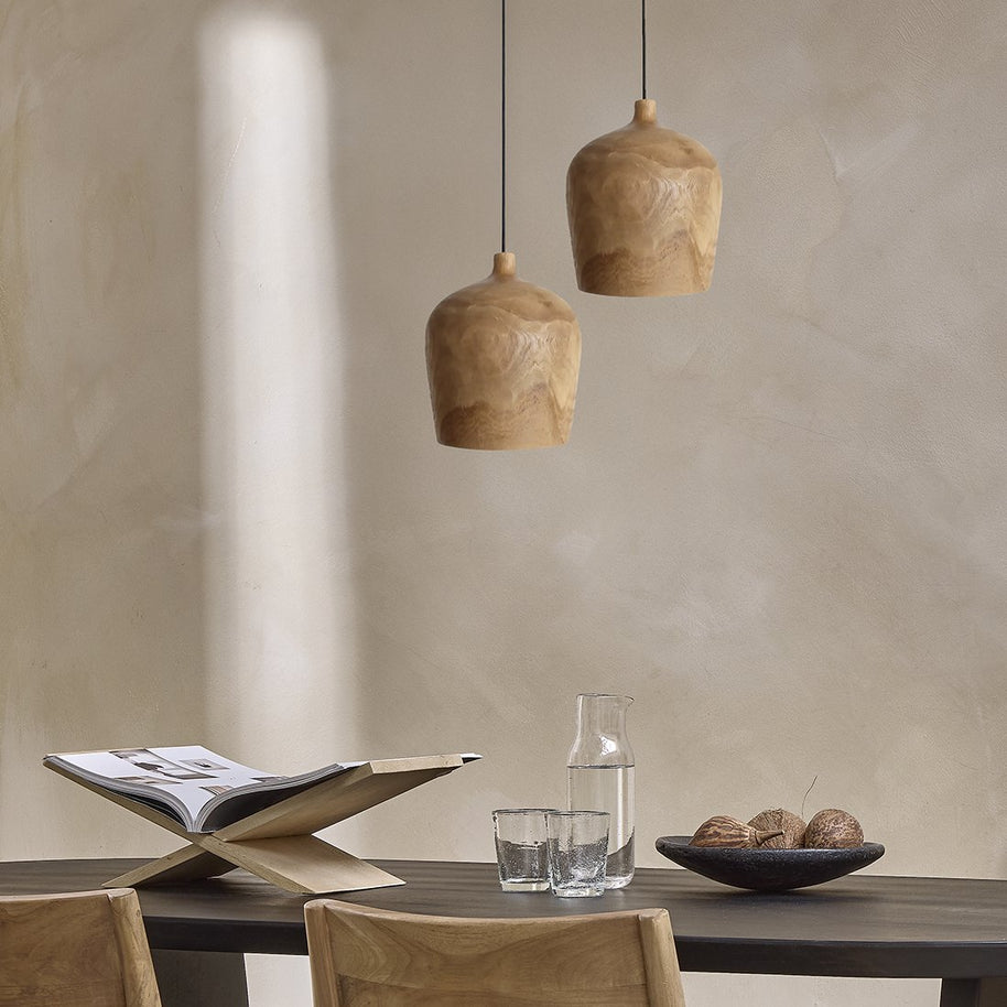 Sirocco houten hanglamp Bottle teak