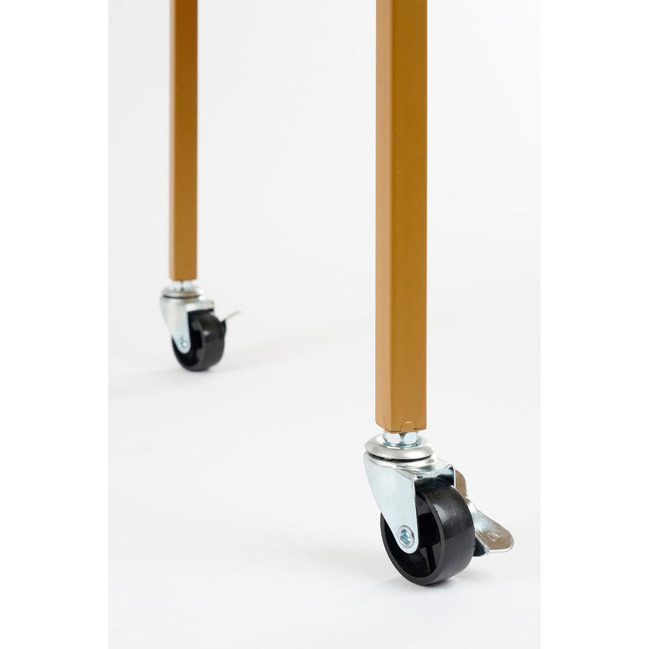 Steffano Plantentafel op Wielen - Metaal - Lichtbruin