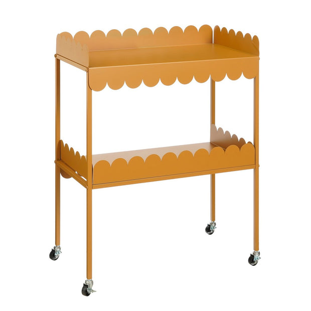 Steffano Plantentafel op Wielen - Metaal - Lichtbruin