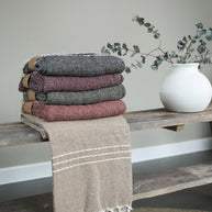 Take a Plaid 13 Gerecycled Katoen Beige 130 x 180 cm