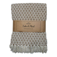 Take a Plaid 56 Gerecycled Katoen Beige 130 x 180 cm