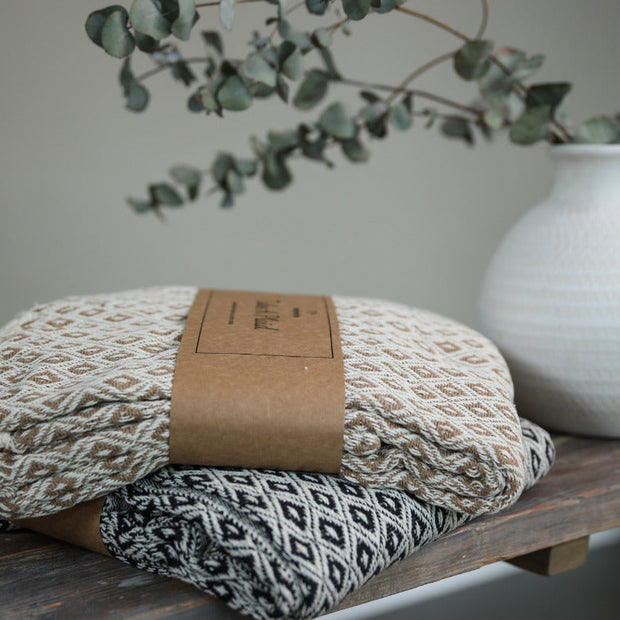Take a Plaid 56 Gerecycled Katoen Beige 130 x 180 cm