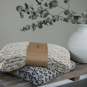 Take a Plaid 56 Gerecycled Katoen Beige 130 x 180 cm