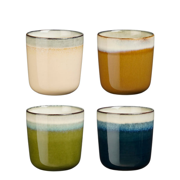 Tanzi mok - 300 ml - Keramiek - Beige, Bruin, Groen, Donkerblauw