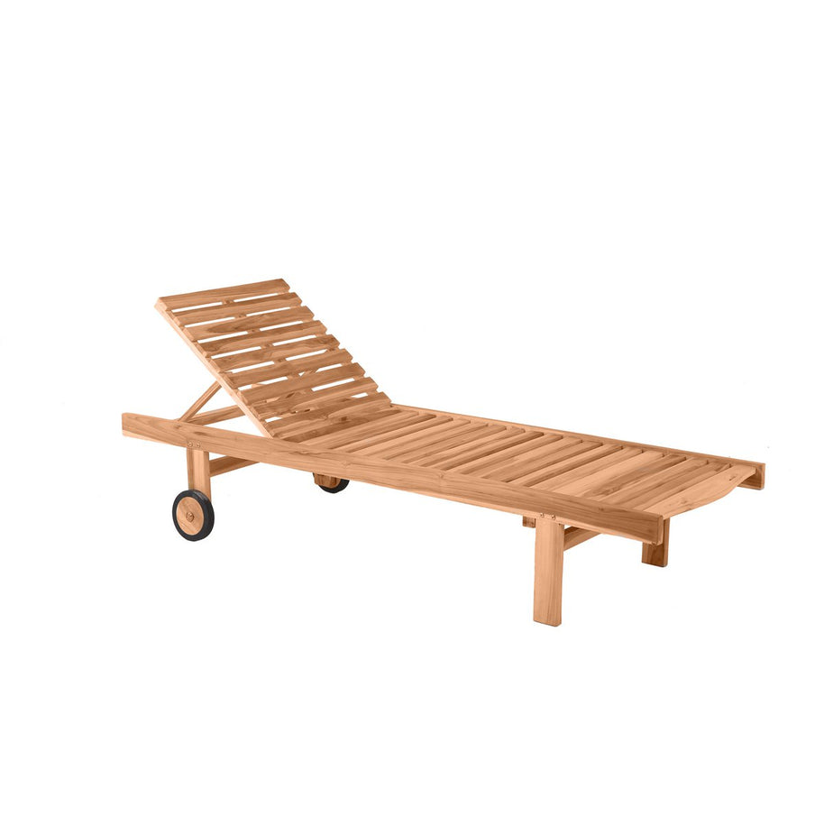 Teakhouten Ligbed met Wielen