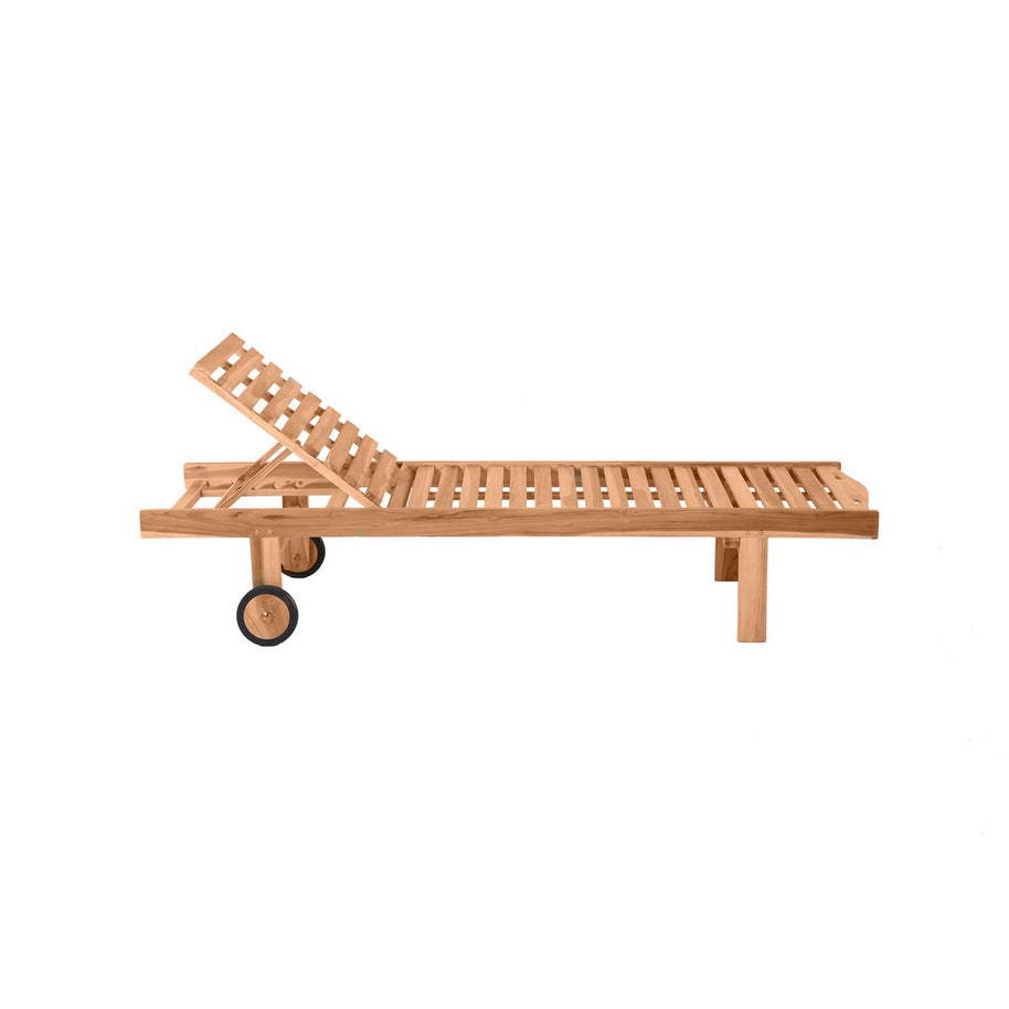 Teakhouten Ligbed met Wielen