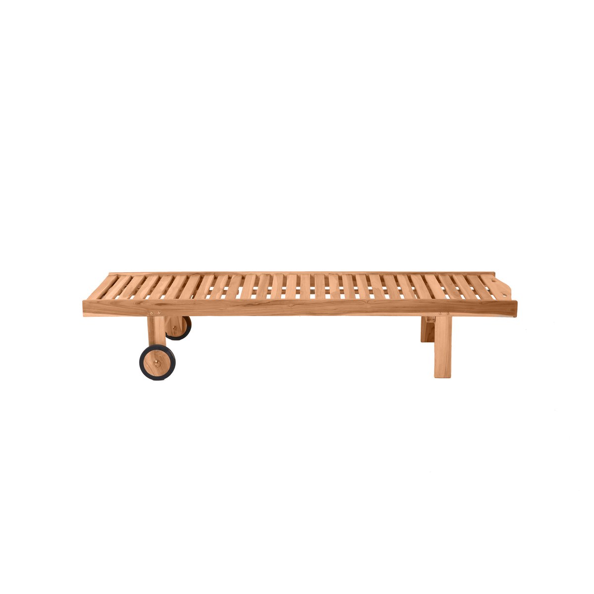 Teakhouten Ligbed met Wielen