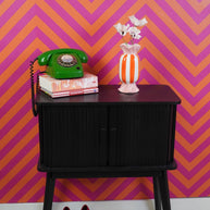 Vaas - Toffee Candy - Oranje/roze - 9,5x9,5x21cm