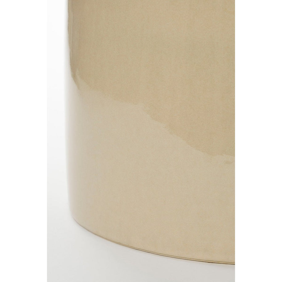 Vendi Bijzettafel - Keramiek - Crème  H44 x Ø32 cm