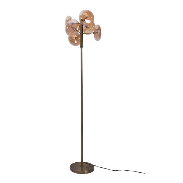 Vloerlamp Orion metaal en glas H 165 cm