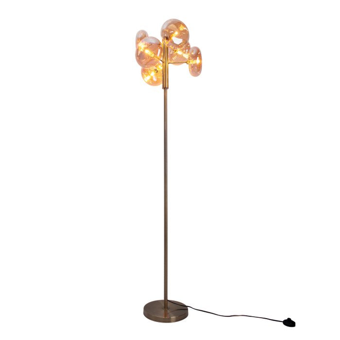Vloerlamp Orion metaal en glas H 165 cm