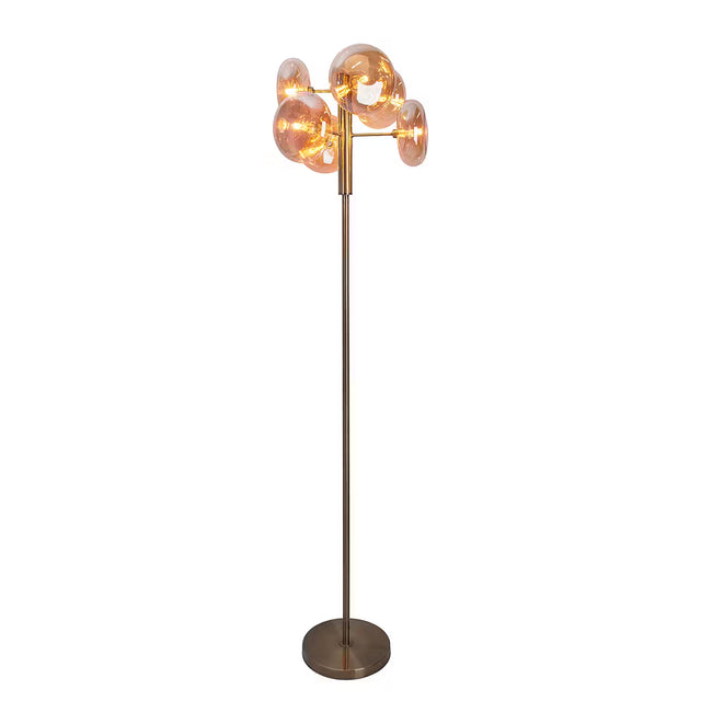 Vloerlamp Orion metaal en glas H 165 cm