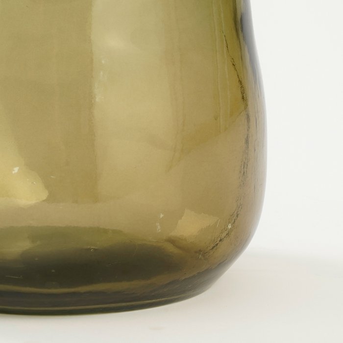 Glazen vaas Pinto taupe - Gerecycled Glas - H 51 cm