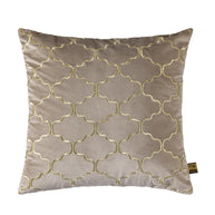 PTMD Kussen Lizze Beige Velvet Embroidery 45 x 45